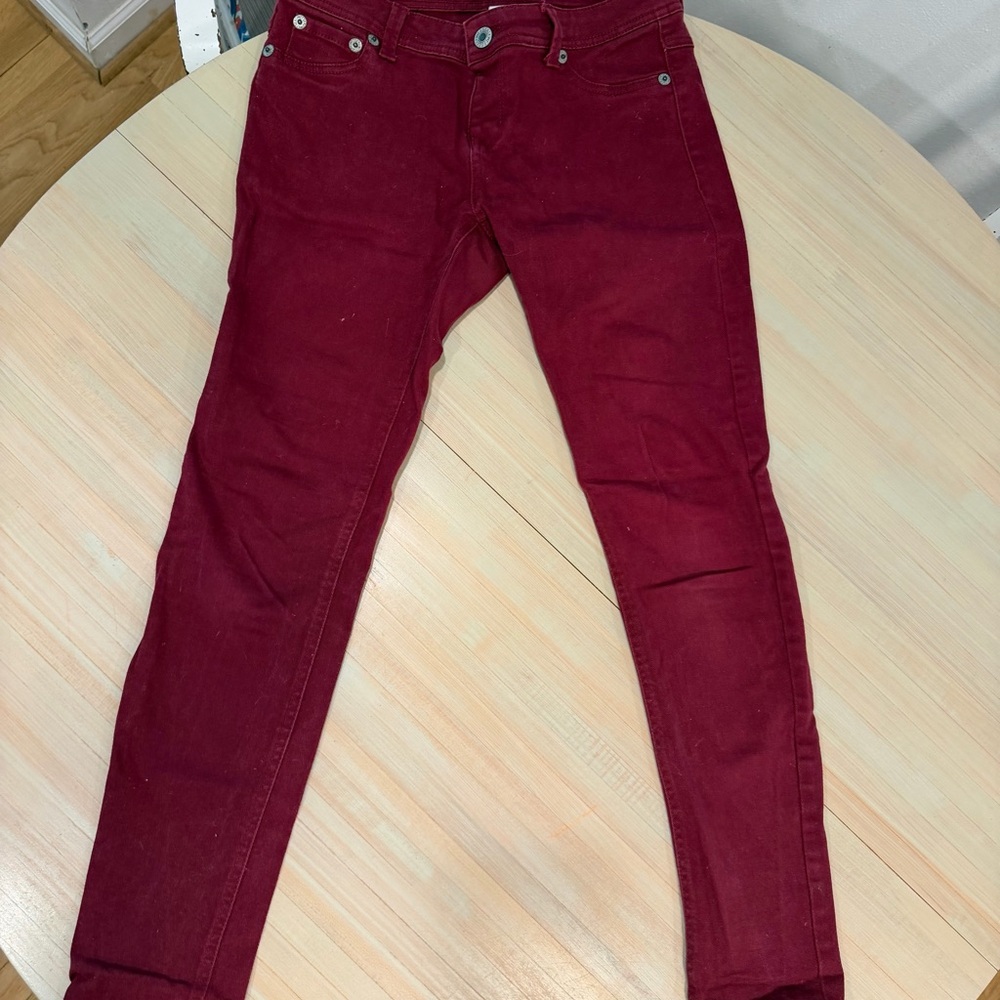 Women's Maroon Jeans
